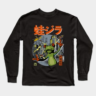 Godzilla-Frogzilla City Invasion Long Sleeve T-Shirt